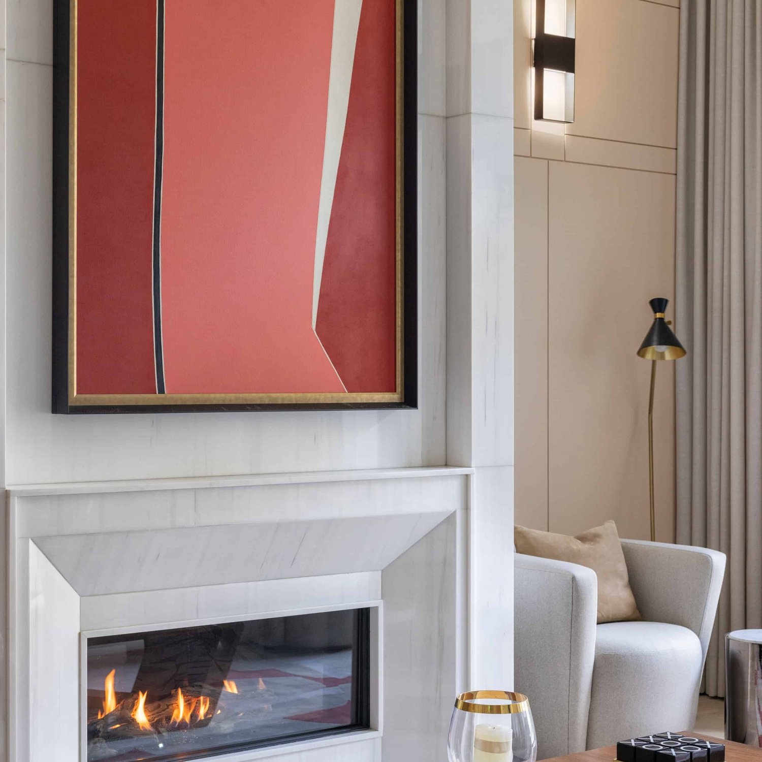 A rendering of the drawing room which opens onto the secret garden.